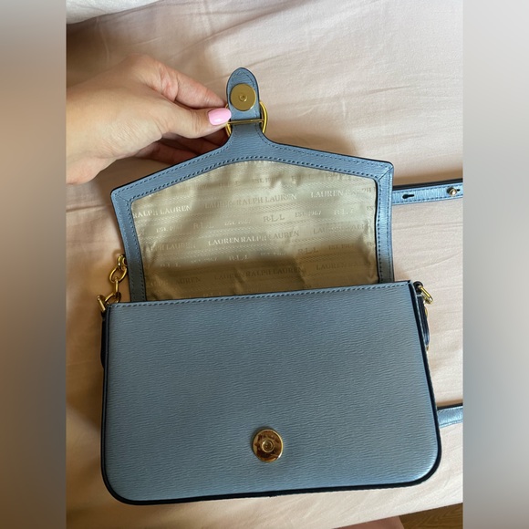 🩵BRAND NEW Ralph Lauren Crossbody Bag - blue with gold hardware🩵 - Picture 7 of 16